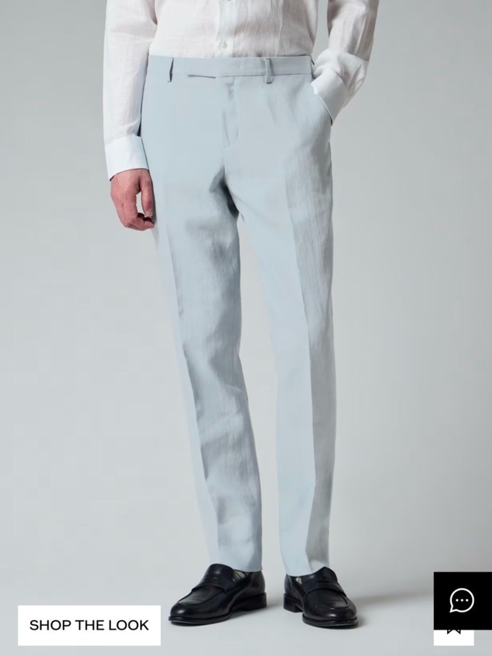 Paul Smith Light Blue Men's Dress Pants